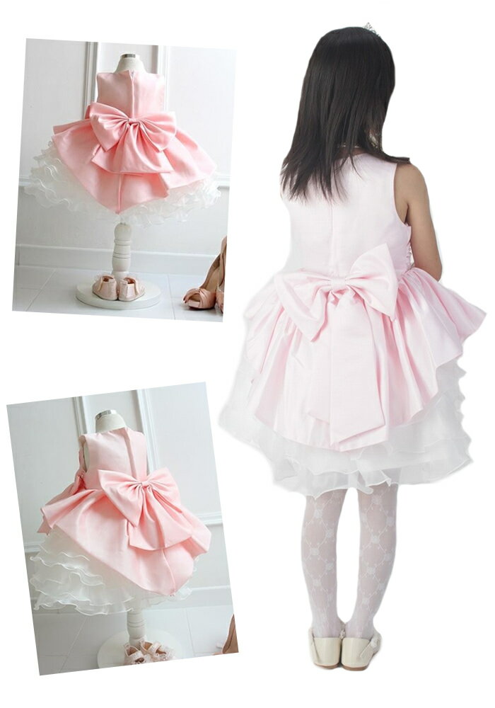 お買い得子供ドレス発表会キッズドレスピンクドレス子ども女の子ドレス100/110/